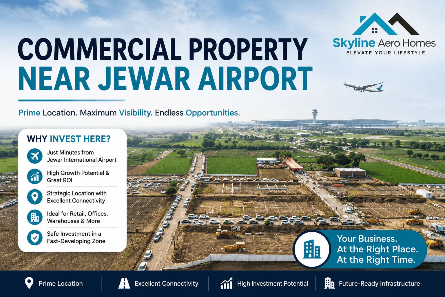 Commercial Property Near Jewar Airport – Smart Business Growth & High ROI
