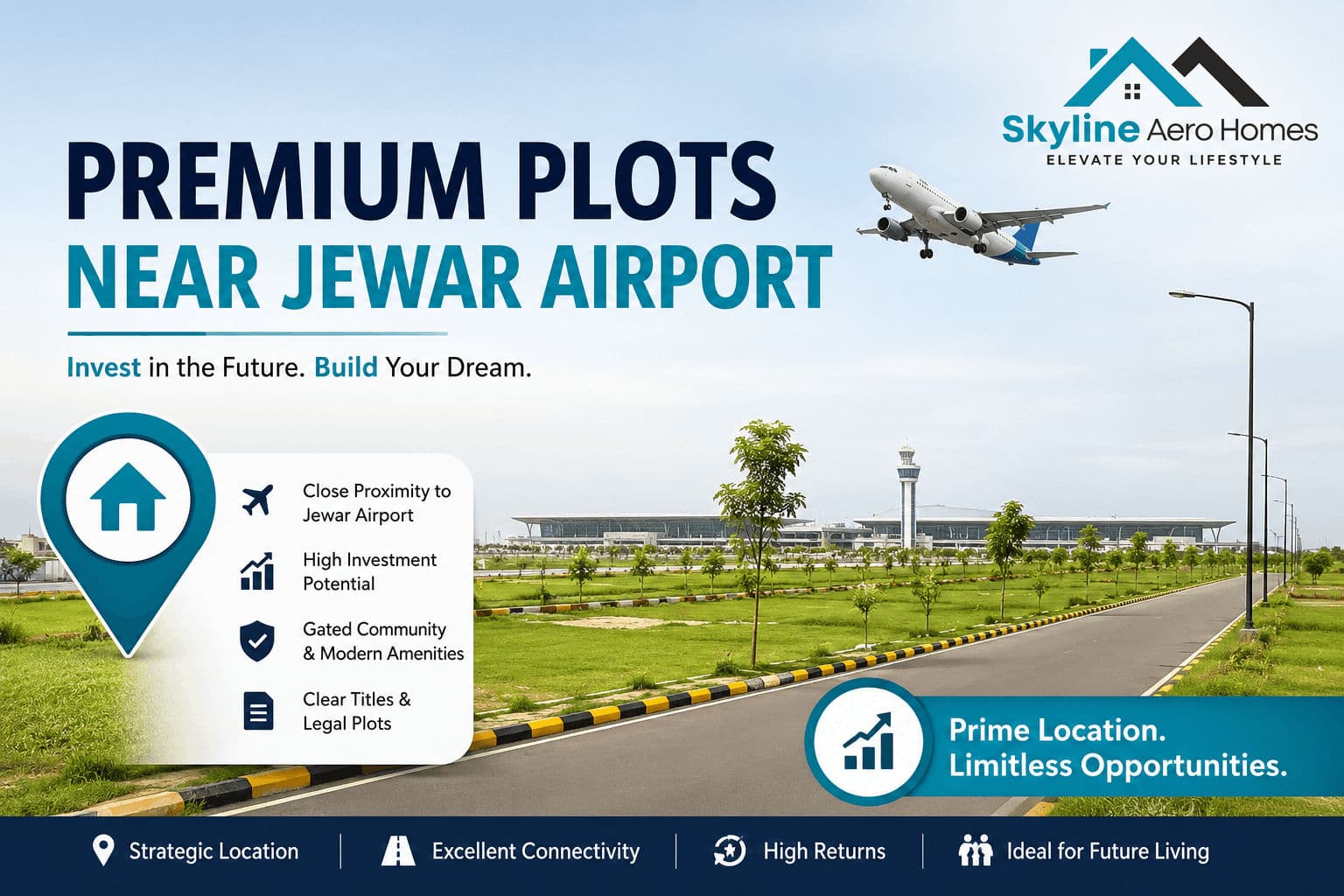 Premium Plots Near Jewar Airport – The Smartest Real Estate Investment in NCR