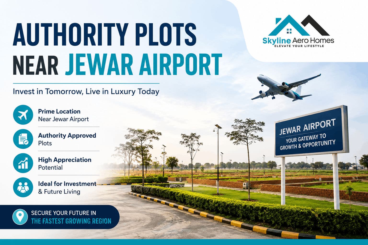 Authority Plots Near Jewar Airport – A Golden Opportunity for Future-Ready Investment