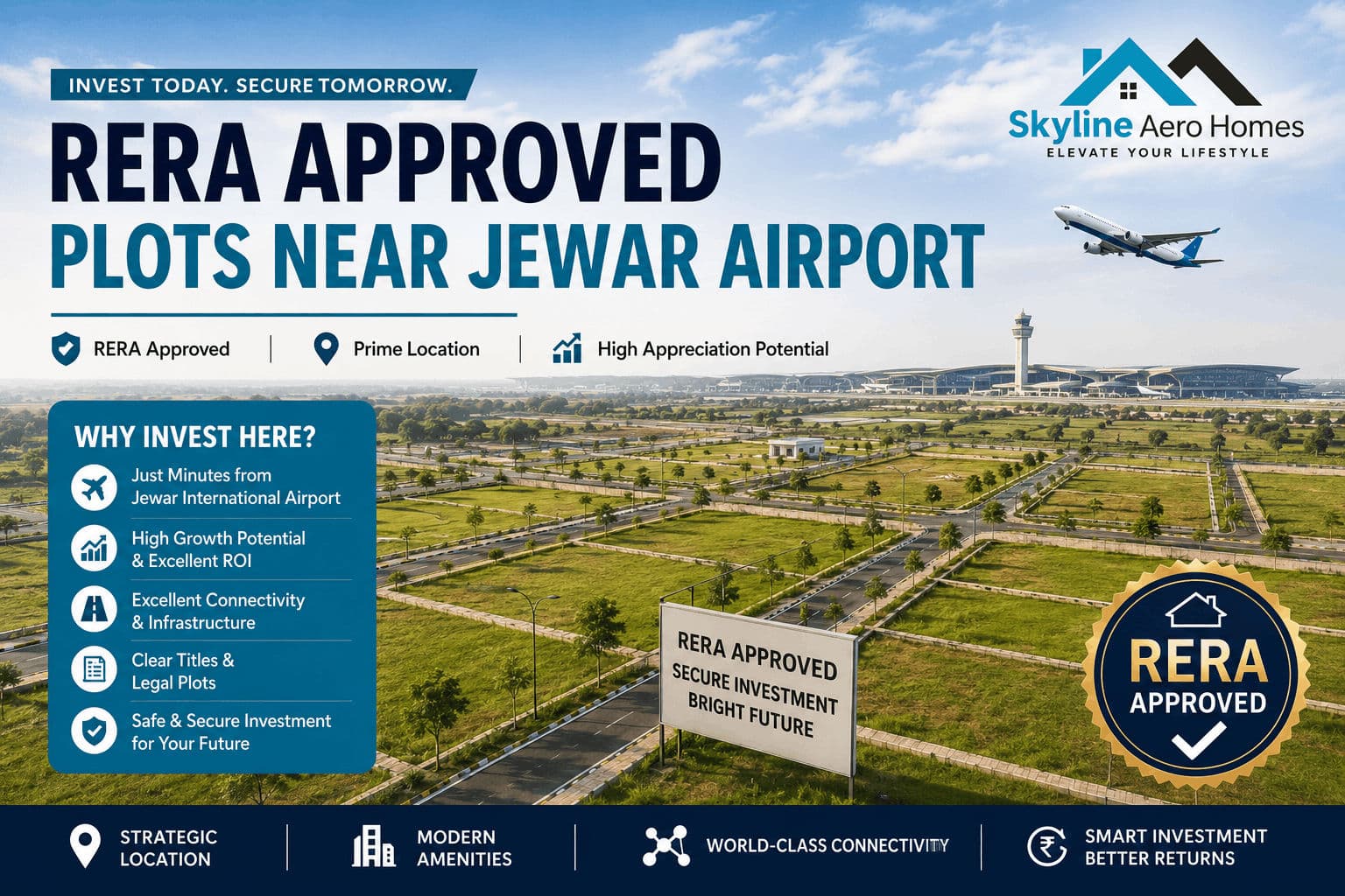 RERA Approved Plots Near Jewar Airport: What Investors Need to Know Before Buying