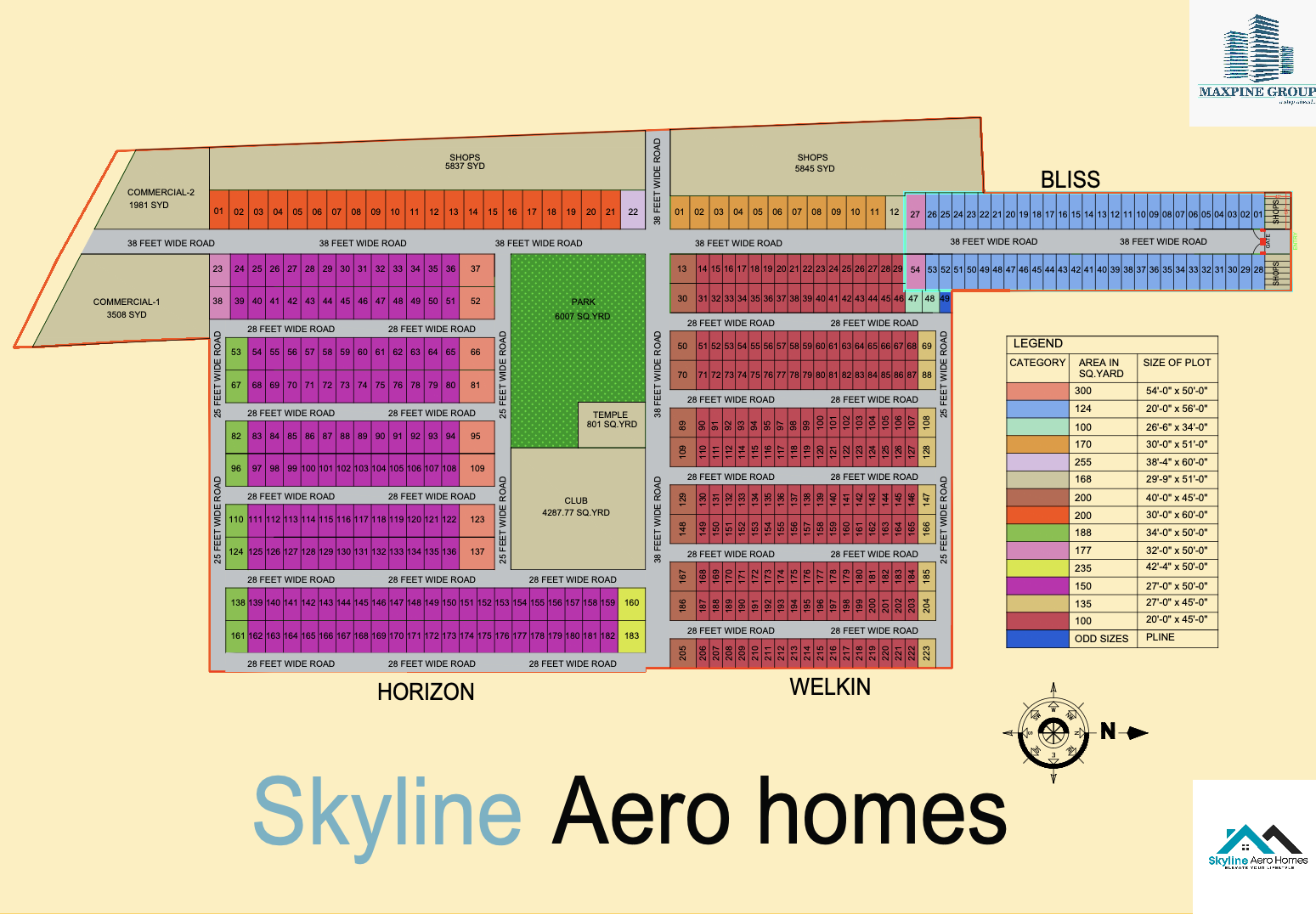 Layout map of Residential Plots near Jewar Airport